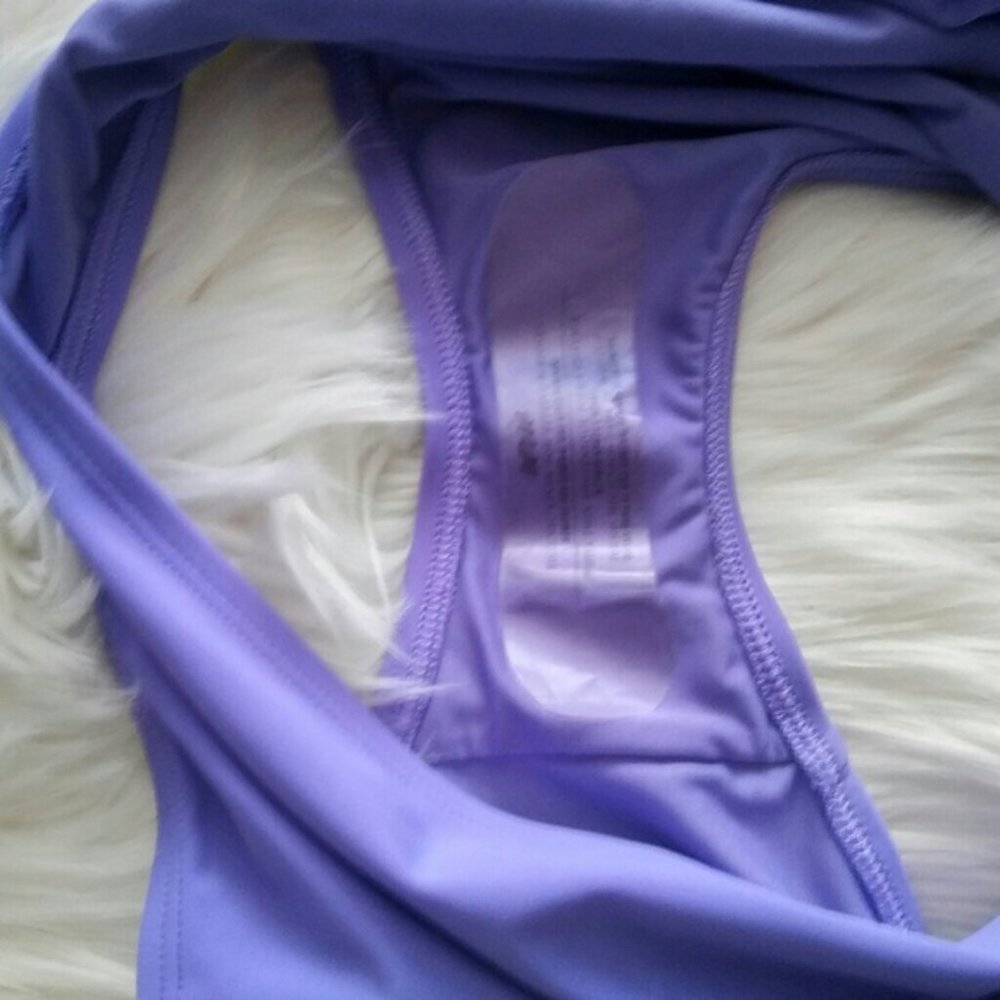 New Aerie Beaded Purple Pucker One-Piece Swimsuit - Picture 8 of 8